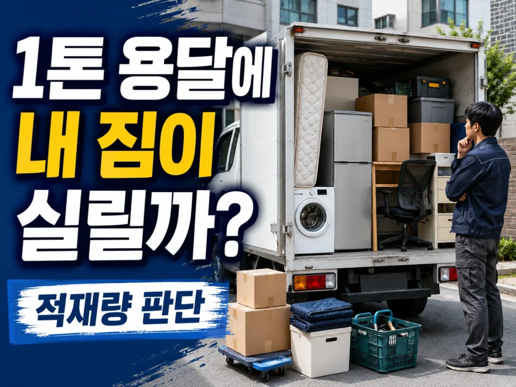1톤 용달에 내 짐이 실릴까? 적재량 판단 순서