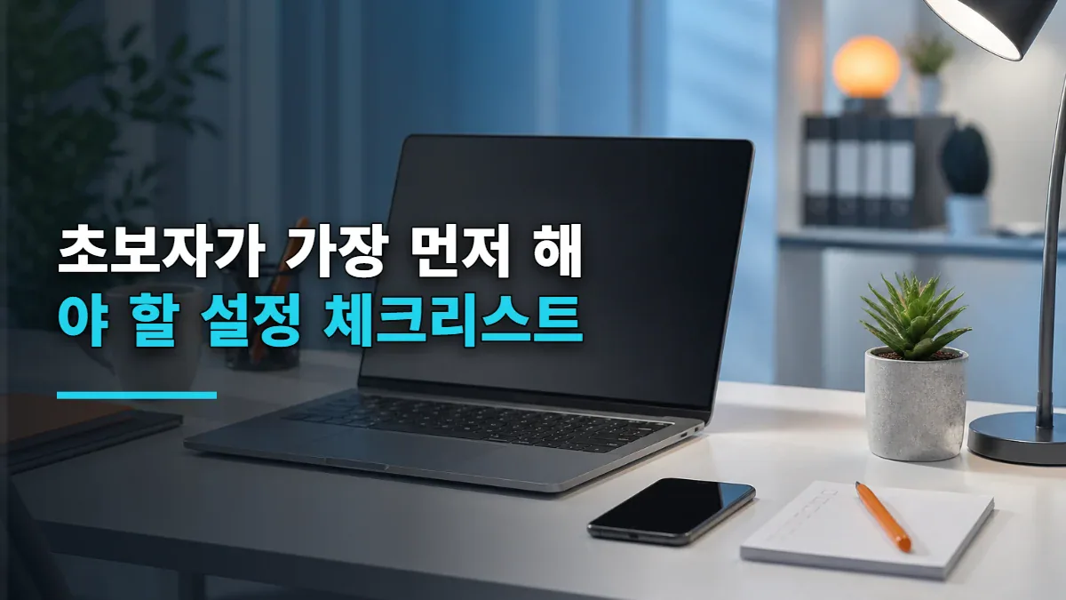 AI 활용 입문: 초보자가 가장 먼저 해야 할 설정 체크리스트