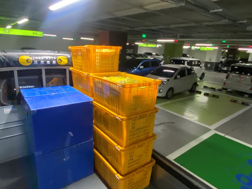 명지동용달 대방디엠시티 지하 주차장 원룸이사짐 적재